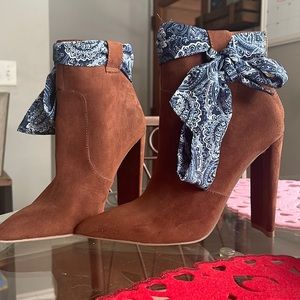 JustFab Brown Booties